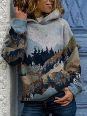 MISSLOOK Grey Knit Hooded Pullover